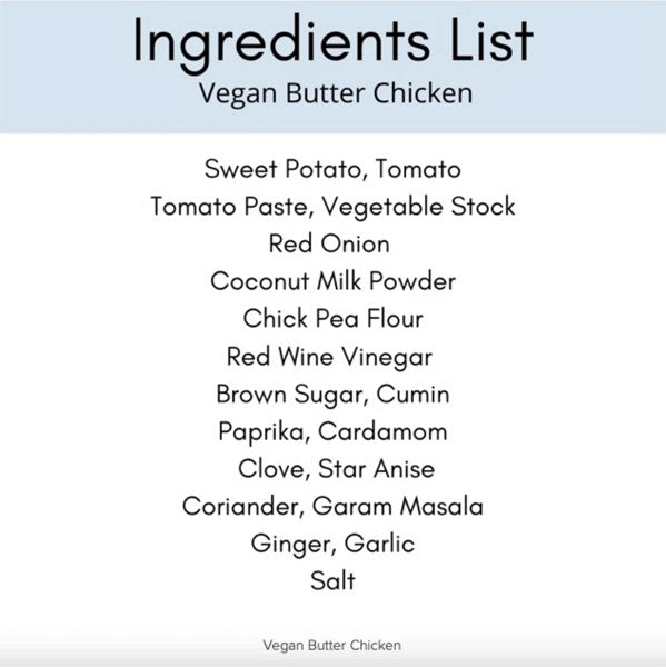 Feed the Hike Vegan Butter Chicken